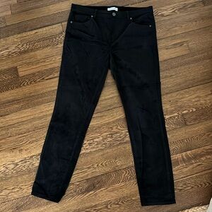 Loft Black Velvet Skinny Jeans, Size 30/10